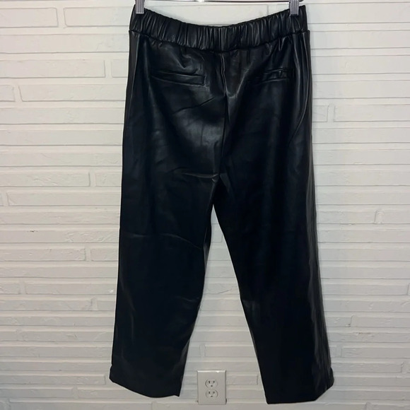 Blank NYC Black Faux Leather Wide Leg Pants, Women’s Size Medium - Picture 6 of 8